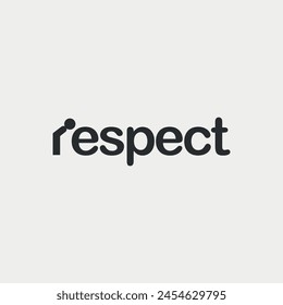 Vector respect text minimal design