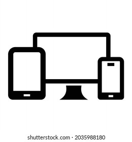 Vector Responsive Desisgn Glyph Icon Design
