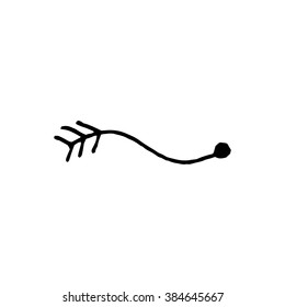 Vector restart or reboot with ink Feather and arrow icon.