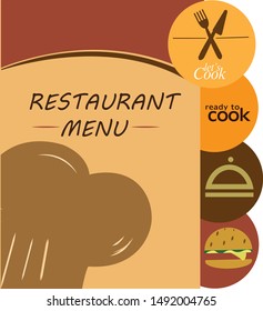 Vector restaurant brochure, menu design.