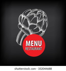 Vector restaurant brochure, menu design. Vector cafe template with hand-drawn graphic. Food flyer.