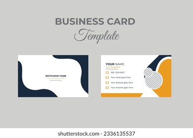 Vector restaurant business card design.