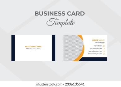 Vector restaurant business card design.