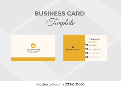 Vector restaurant business card design.