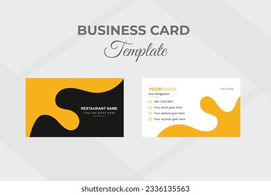 Vector restaurant business card design.