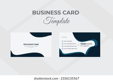 Vector restaurant business card design.
