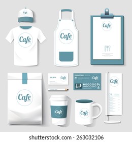 Vector Restaurant Cafe Set Flyer, Menu, Package, T-shirt, Cap, Uniform Design/ Layout Set Of Corporate Identity Template.