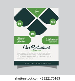  Plantilla de diseño de restaurante de vectores y de volante de comida 