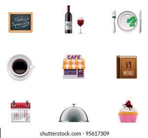 Vector restaurant icon set