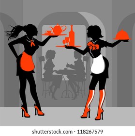 The vector restaurant illustration