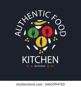 Vector restaurant logo design template
