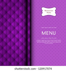 Vector restaurant menu cover design.