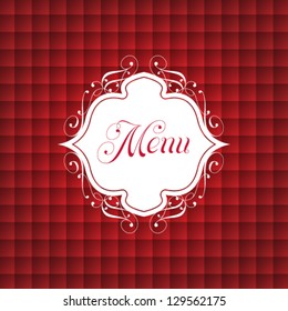 Vector restaurant menu cover design.