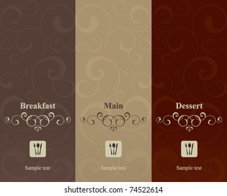 Vector. Restaurant menu design