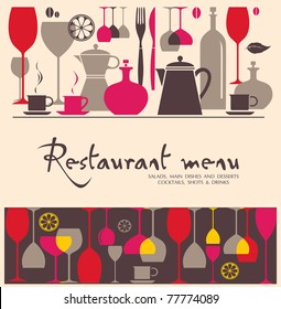 Vector. Restaurant menu design