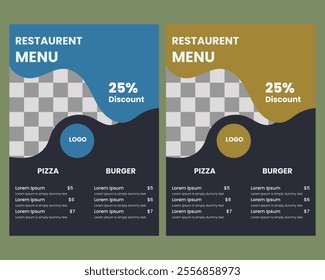  Vector restaurant menu design templet
