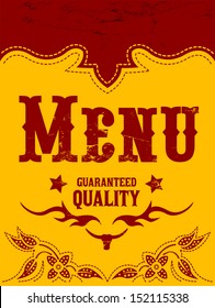 vector Restaurant menu design - western style