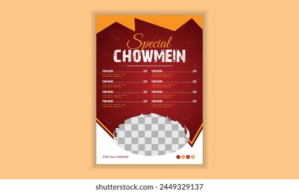 Vector restaurant menu design for your business.
