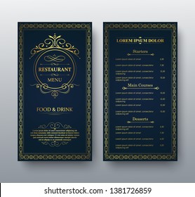 Vector Restaurant Menu Gold Template Stock Vector (Royalty Free ...