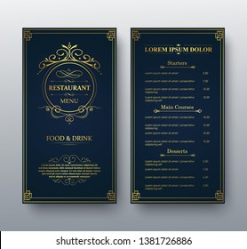 Menu Layout Ornamental Elements Stock Vector (Royalty Free) 1443487553