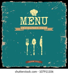 Vector restaurant menu. Retro style design