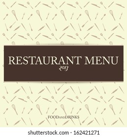 Vector Restaurant Vintage Menu Card Design Template