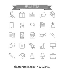 Iconos de reanudación de Vector