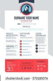 Vector resume template. CV, Brochure layout,magazine