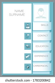 Plantilla de reanudación del vector. Diseñar un resumen creativo y profesional. Mostrar tu perfil