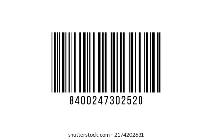 Vector retail icon, isolated on white background. Barcode black illustration. Scan lines symbol. Cargo linear code sticker mockup. Product number sign. Realistic scanner label. Supermarket buy data