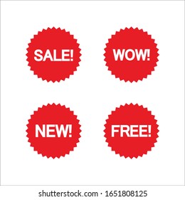 Vector retail starburst set on white background