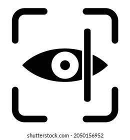 Vector Retinal Scan Glyph Icon Design
