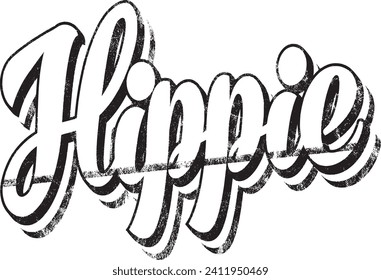 vector of retro 70s letters with rainbow effect