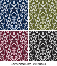 Vector Retro Abstract Background. Striped old style background. Vector seamless pattern