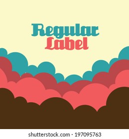 Vector Retro Abstract Clouds 