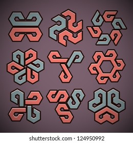 Vector Retro Abstract Icons