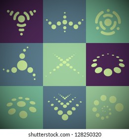 Vector Retro Abstract Icons