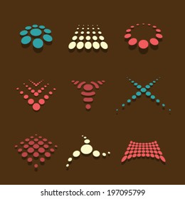 Vector Retro Abstract Icons 