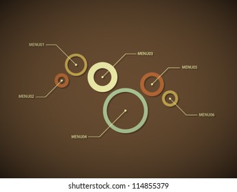 Vector Retro Abstract Menu Design