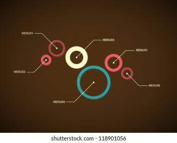 Vector Retro Abstract Menu Design