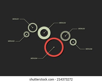 Vector Retro Abstract Menu Design 