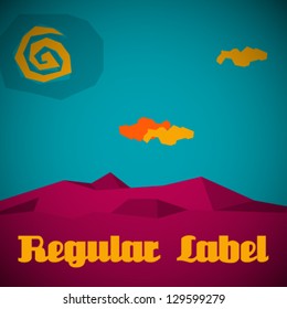 Vector Retro Abstract Scene