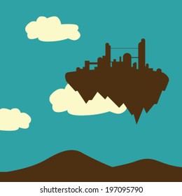 Vector Retro Abstract Scene 
