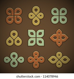 Vector Retro Abstract Signs Set