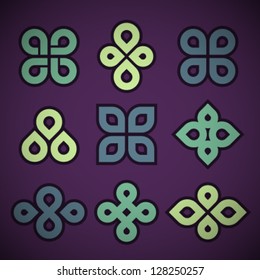 Vector Retro Abstract Signs Set