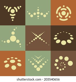 Vector Retro Abstract Signs Set