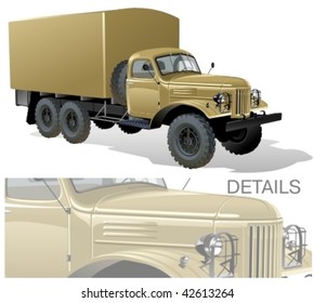 Vector retro all terrain truck. More vector trucks see in my portfolio