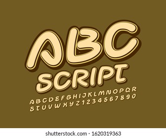 Alfabeto vector retro. Tipo de letra antiguo. Letras y números de moda