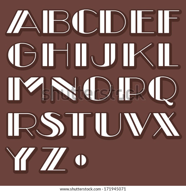 Vector Retro Alphabet Type Font Vintage Stock Vector