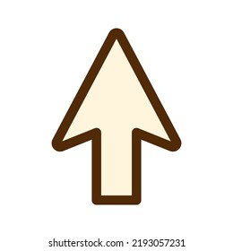 Vector retro arrow icon. Arrow cursor in flat design. Pointer.